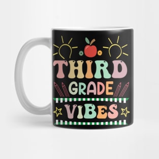 Third Grade Vibes 3rd Grade Retro Back To School Mug